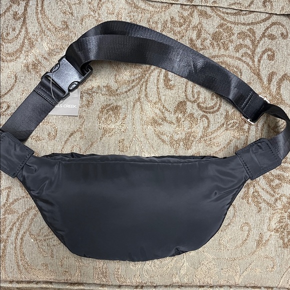 Falls Creek Black Quilted Fanny Pack Sling Bag NWT - Picture 2 of 8